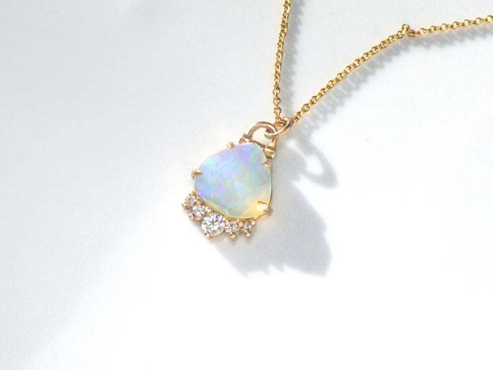 Opal Halo Necklace