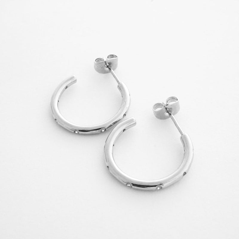 Dotted Crystal Hoops