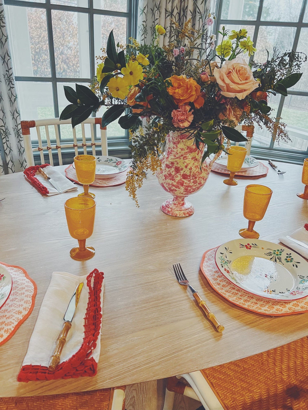 THE RED CROCHET NAPKIN - SET