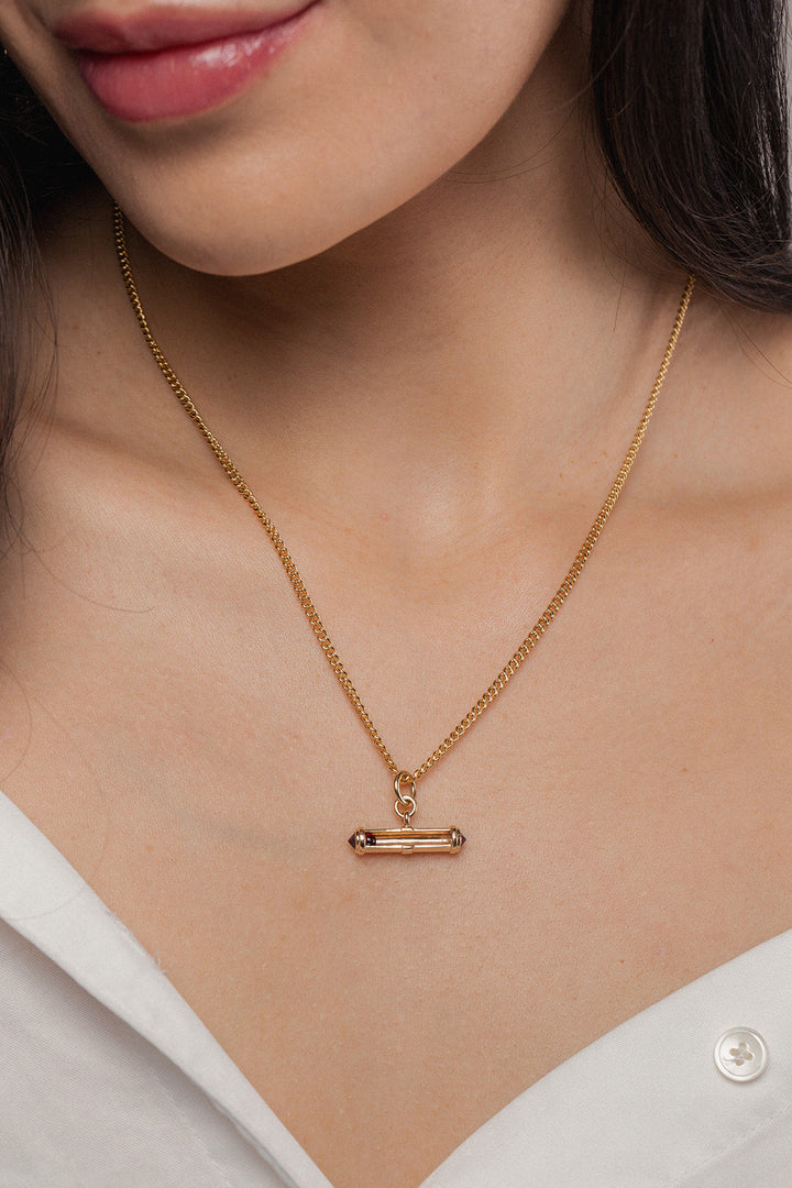 Pipeline T-Bar Pendant - Gold