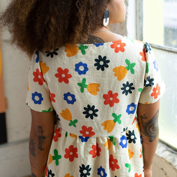 Billie Dress - Floral Cream