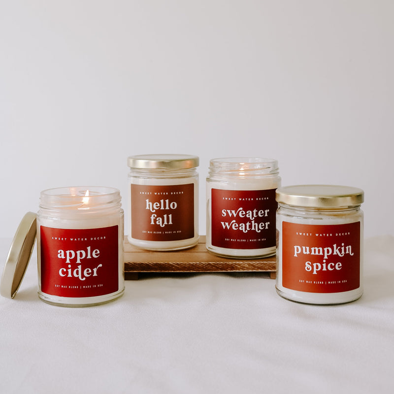 Apple Cider Soy Candle - Clear Jar - 9 oz