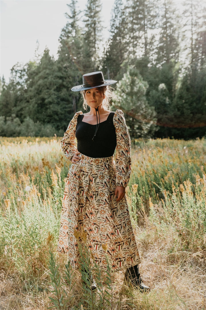 Rue Skirt in Cotton Tarot