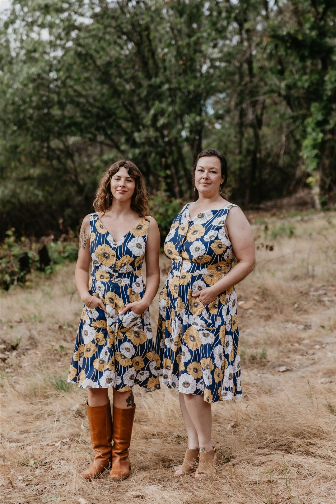 Sheet Dress in Blue Poppy Challis