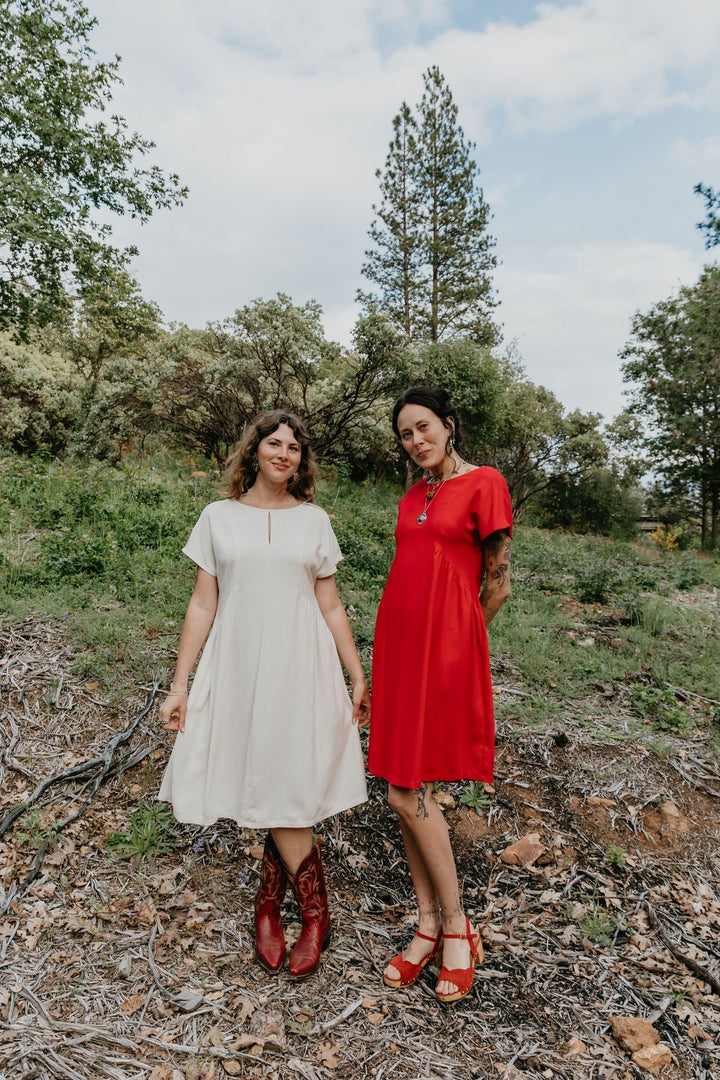 Nada Dress in Oat Irish Linen