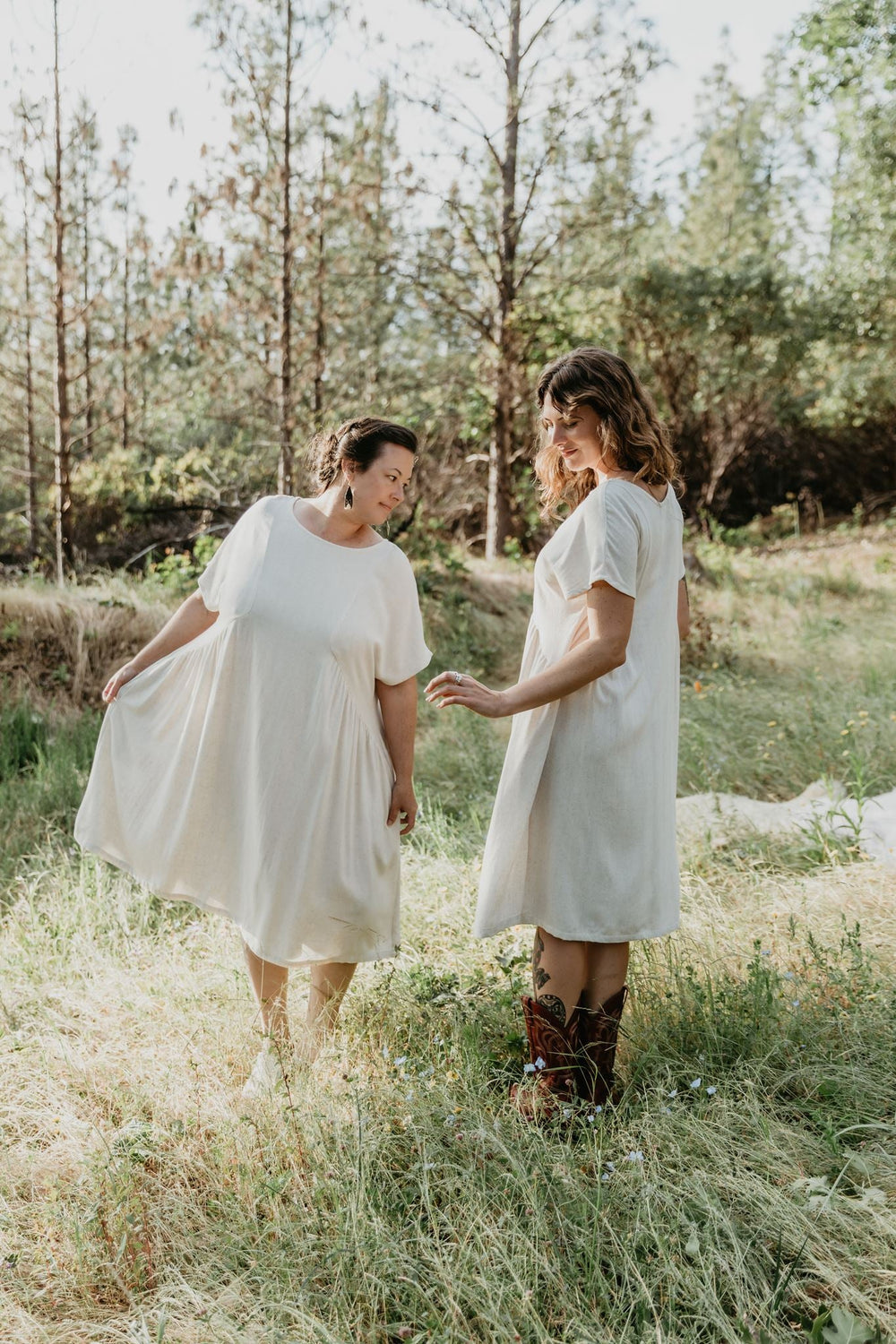 irish linen dress Long Agnes Dress in Camel Irish Linen 4X