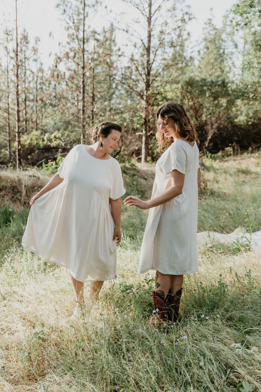 Nada Dress in Oat Irish Linen