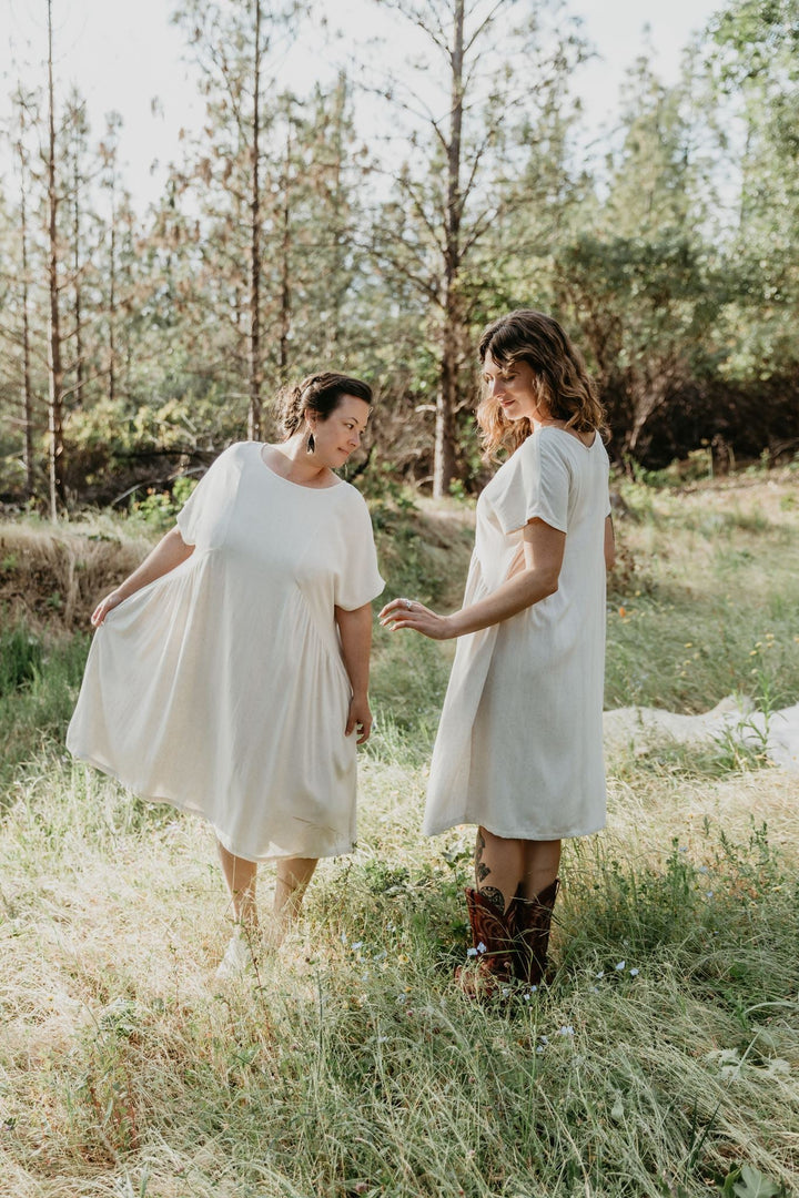 Nada Dress in Oat Irish Linen