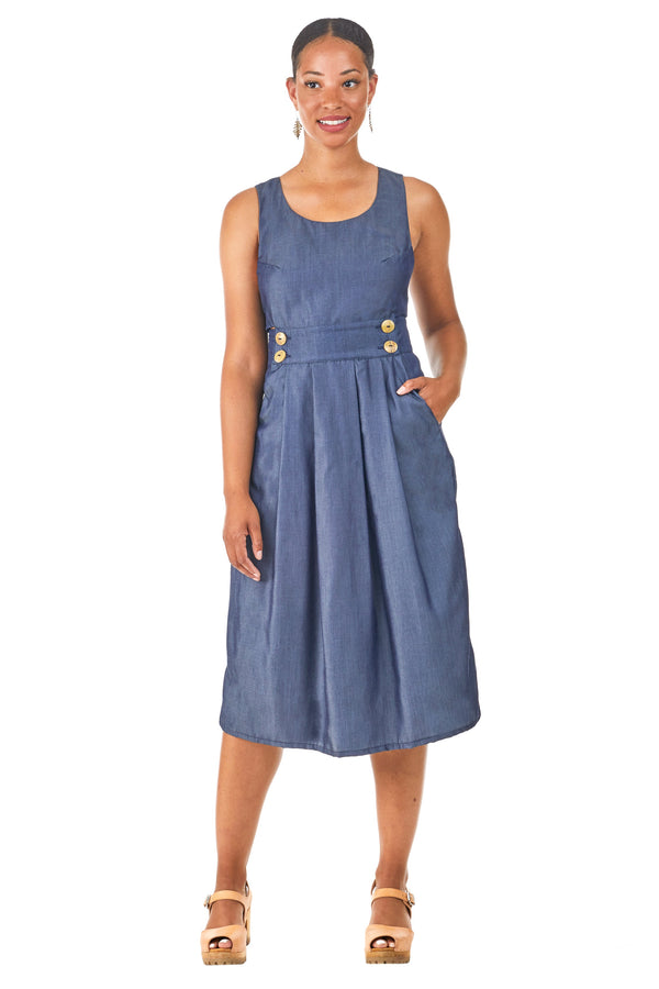 Brigid Jumper in Indigo Tencel