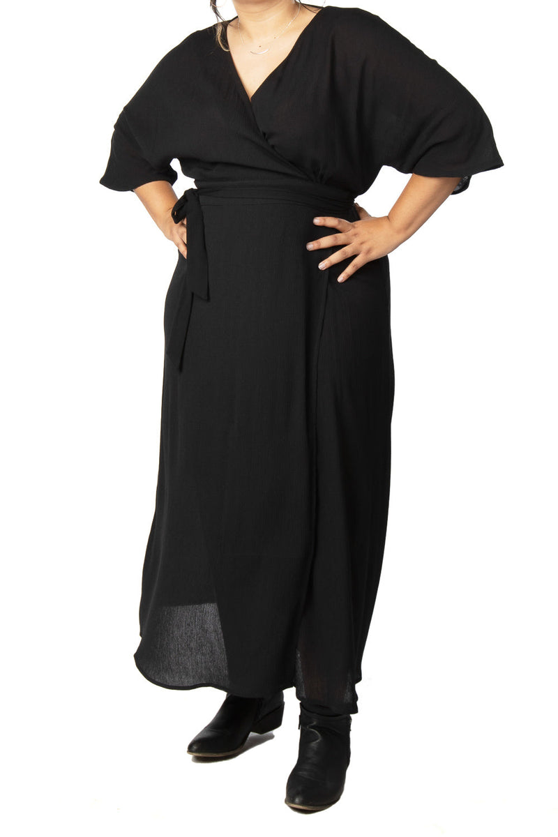 Diana Dress in Black Crepe