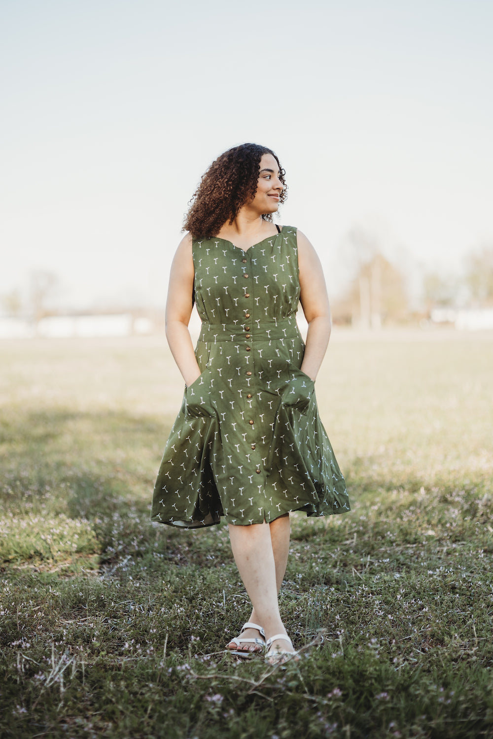 Sheet Dress in Green Sprout