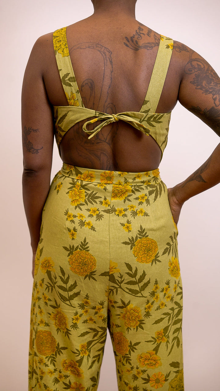 Liberty Jumpsuit in Mustard Marigold