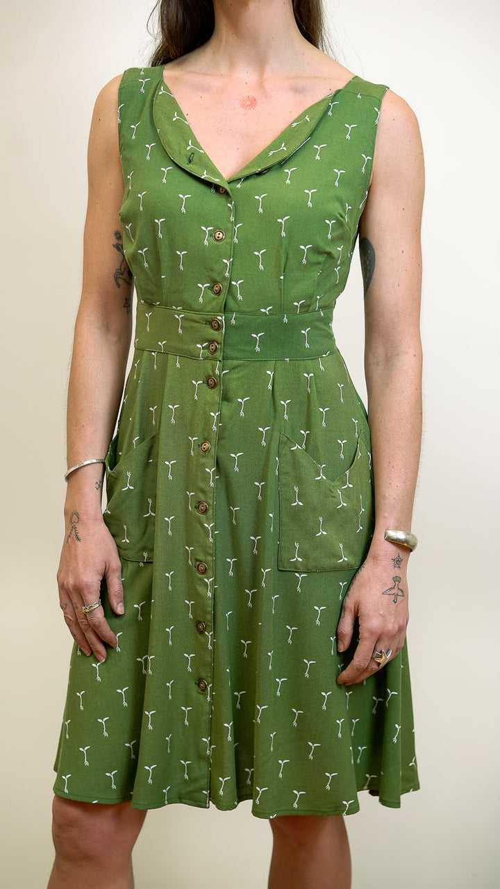 Sheet Dress in Green Sprout