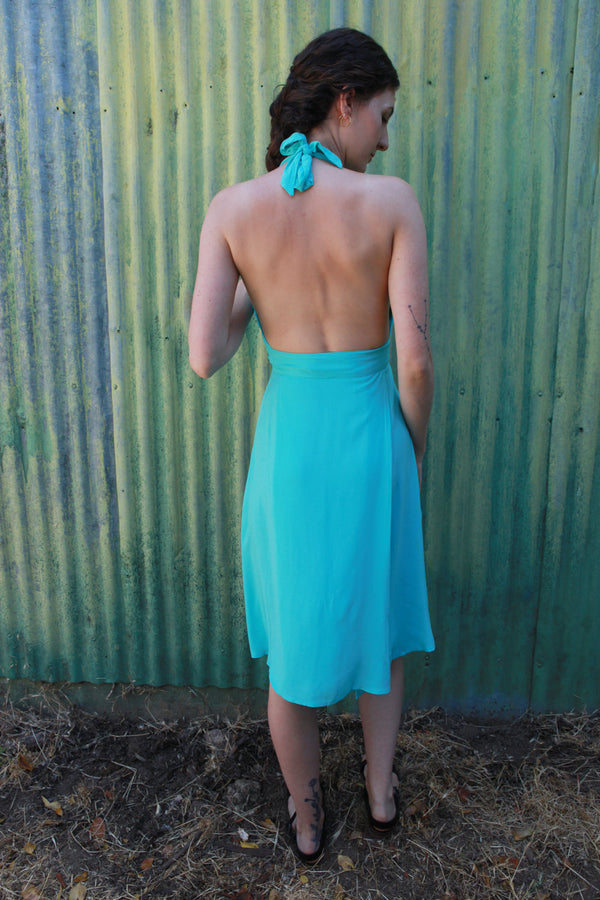 Monroe Dress in Sea Foam Challis