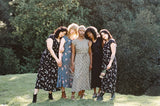 Belted Bias Dress in Olive Rose Bud