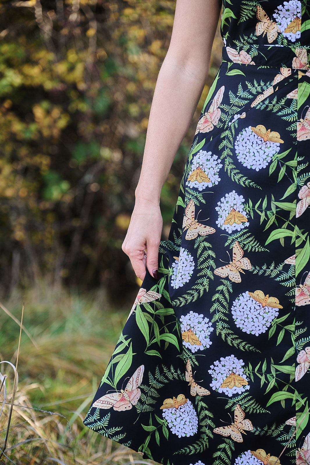 Xena Dress in Fern & Flox by Swan Bones