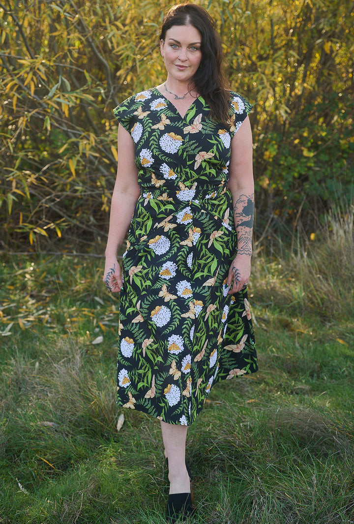 Xena Dress in Fern & Flox by Swan Bones