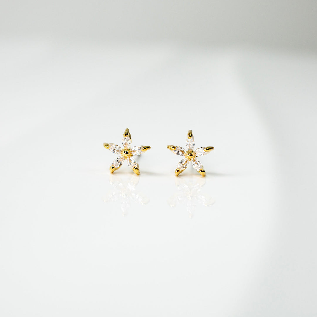 Flora Crystal Stud Earrings