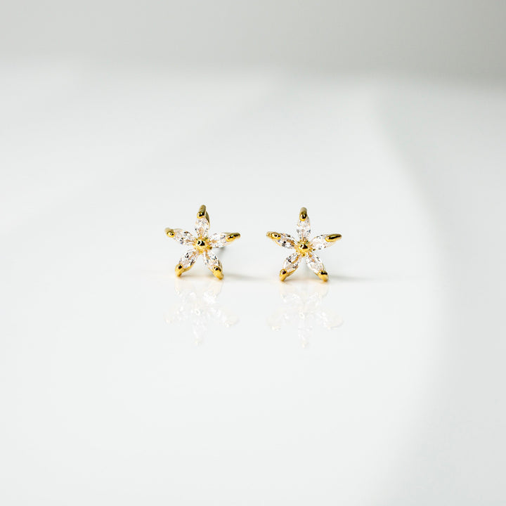 Flora Crystal Stud Earrings