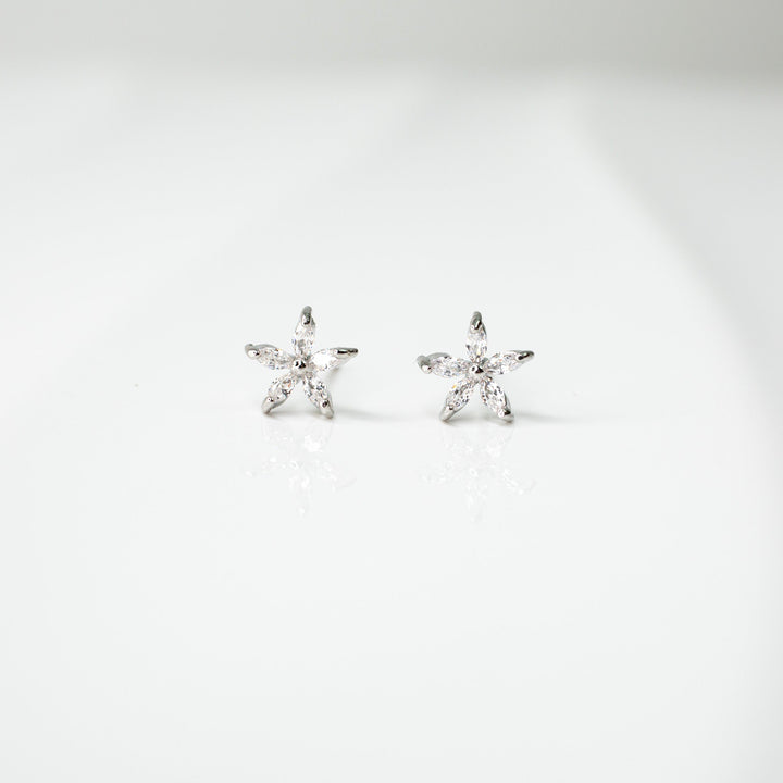 Flora Crystal Stud Earrings