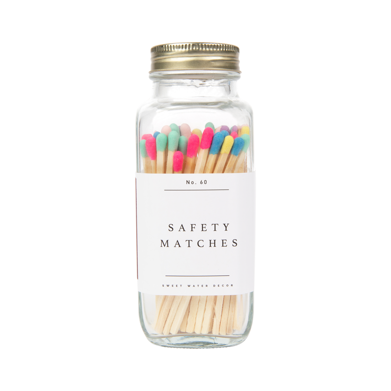 Multicolor Rainbow Safety Matches - 60 Count, 3.75"