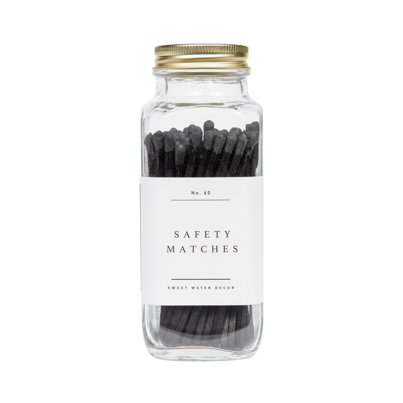 Black Safety Matches - 60 Count, 3.75"