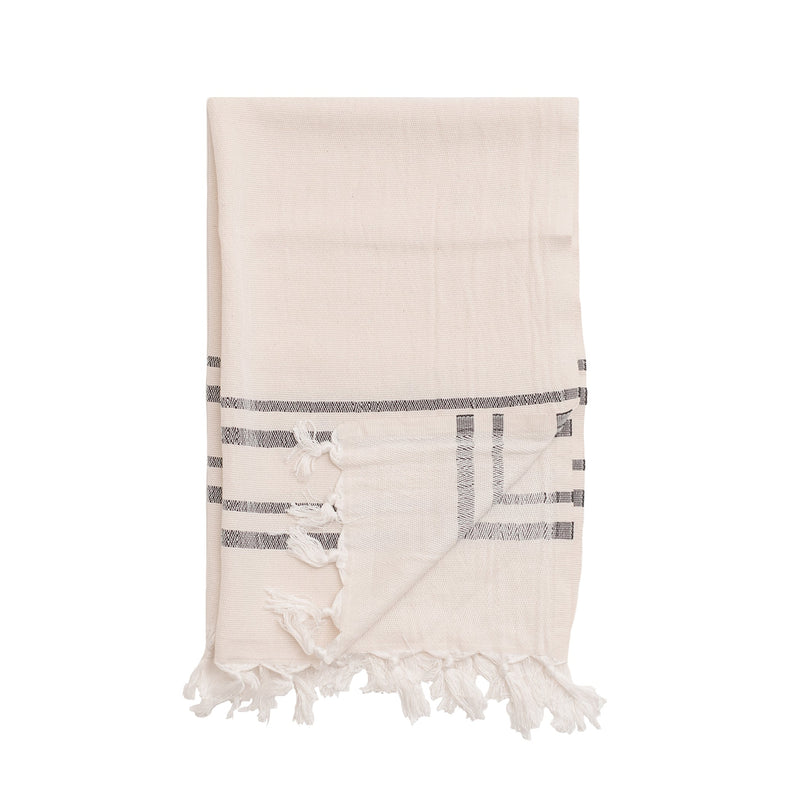 Haley Turkish Cotton + Bamboo Hand Towel - Two Stripe