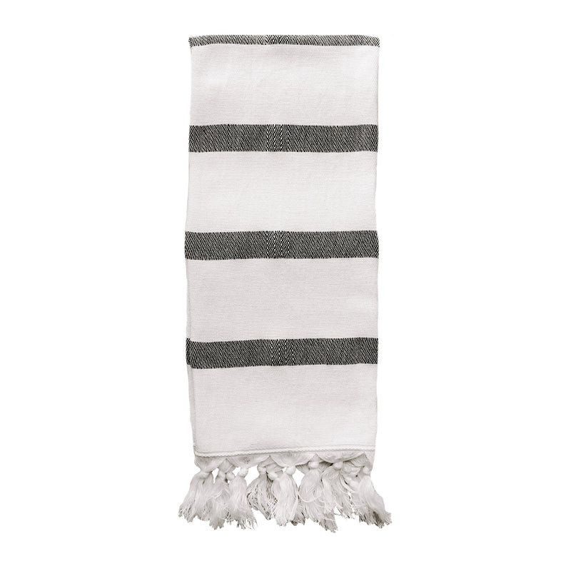 Turkish Cotton + Bamboo Hand Towel - Single Stripe