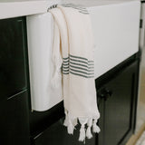 Turkish Cotton + Bamboo Hand Towel - Multi Stripes