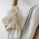 Turkish Cotton + Bamboo Hand Towel - Multi Stripes