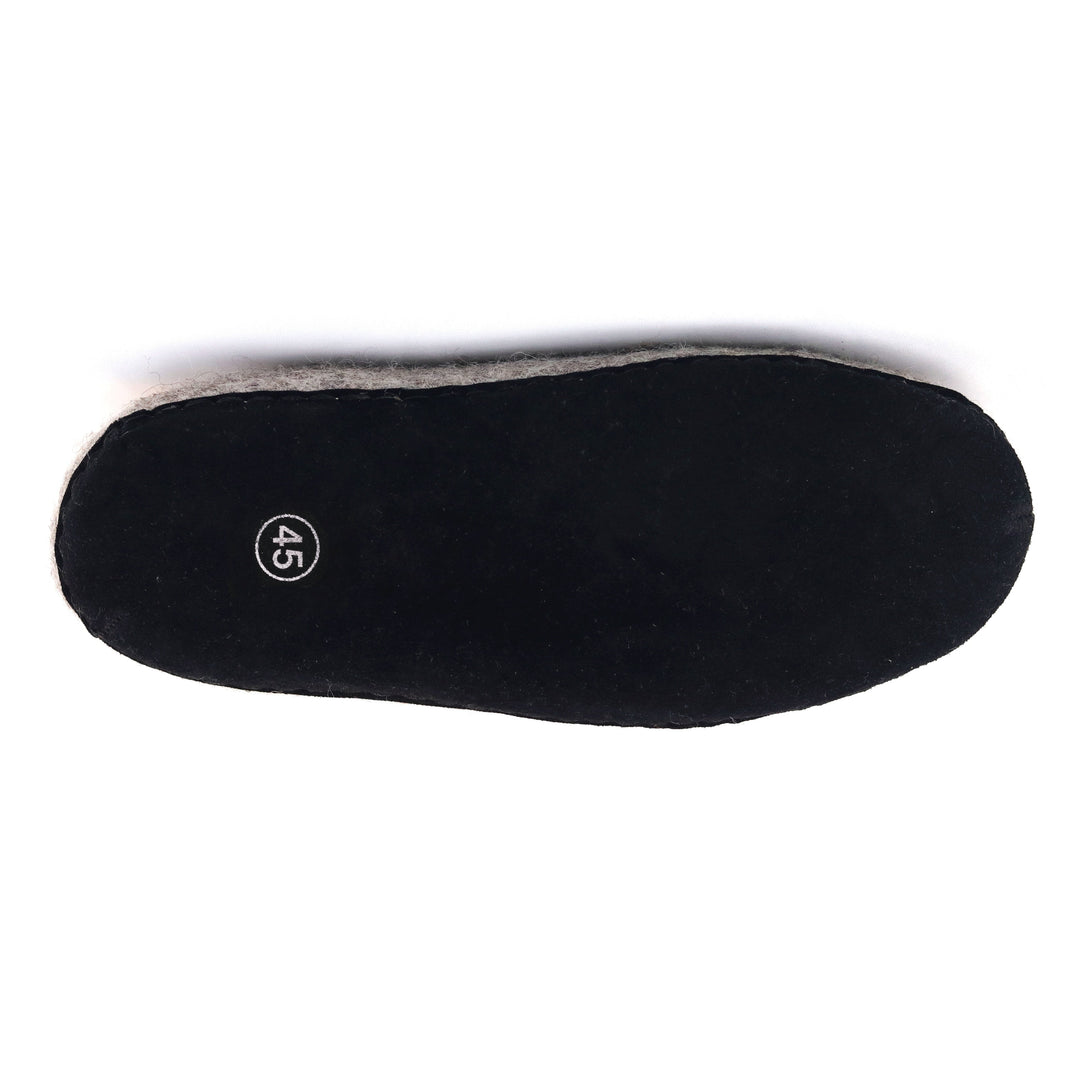Mens Newport Noir Wool House Shoe
