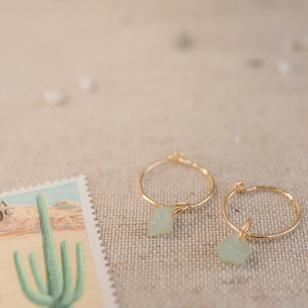 Wishing Crystal Hoop Earrings