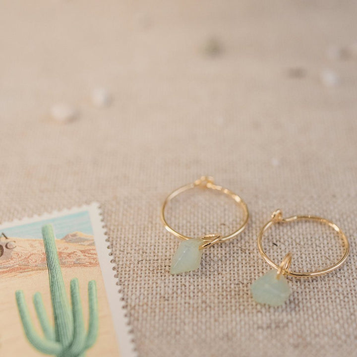 Wishing Crystal Hoop Earrings