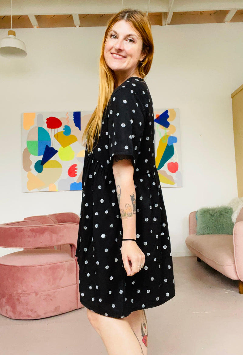 Caitlyn Dress in TOTALLY BESTIES dot