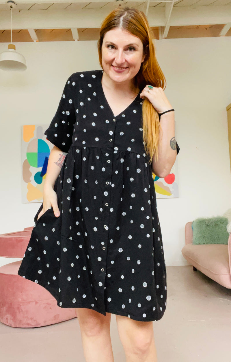Caitlyn Dress in TOTALLY BESTIES dot