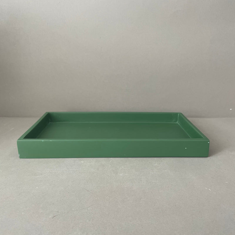 Green Resin Rectangular Tray