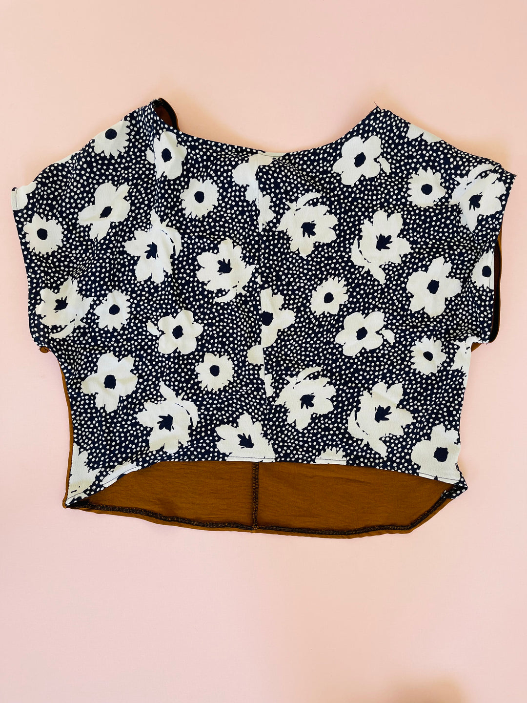 OOAK Fox Crop in Dotted Floral