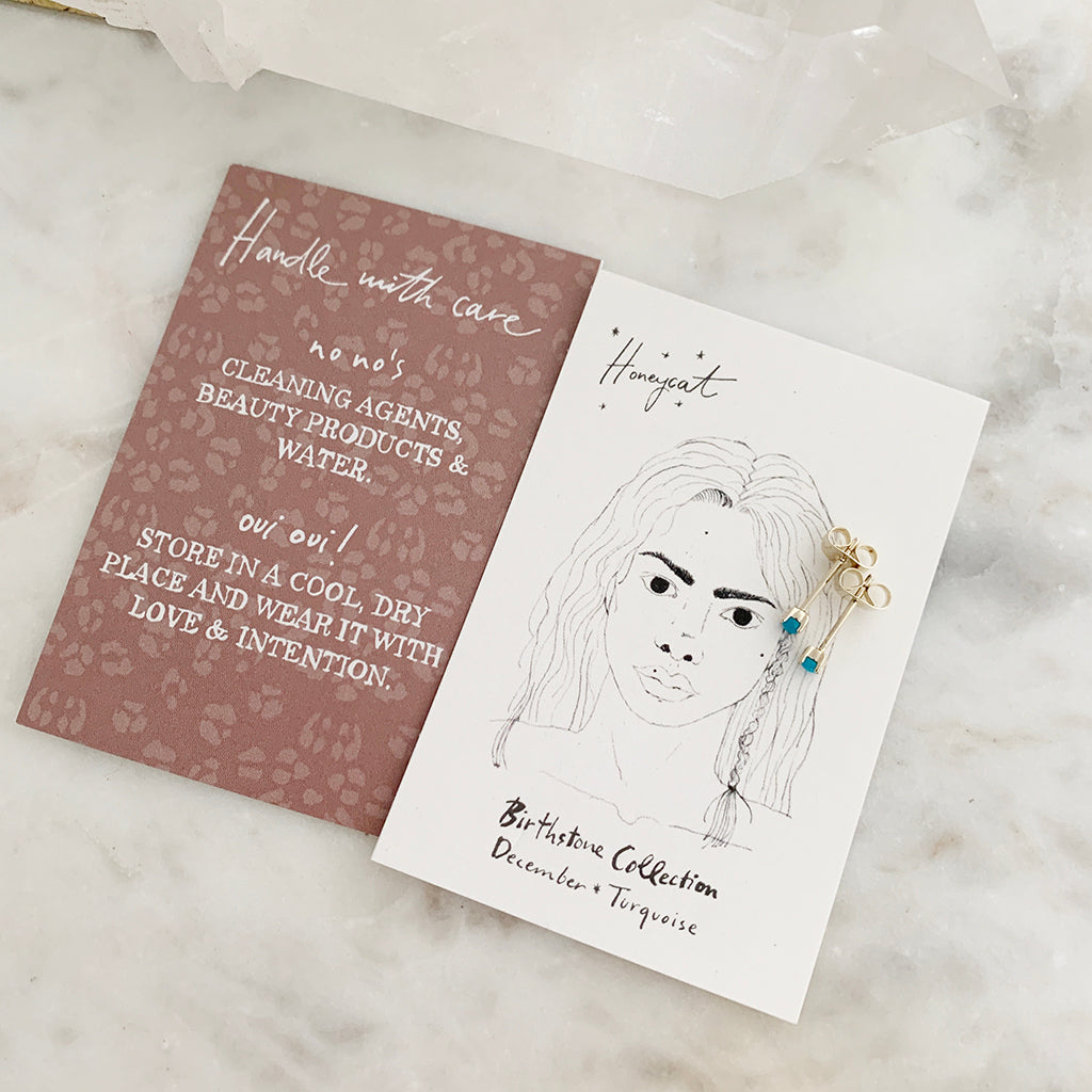 Tiny Birthstone Studs