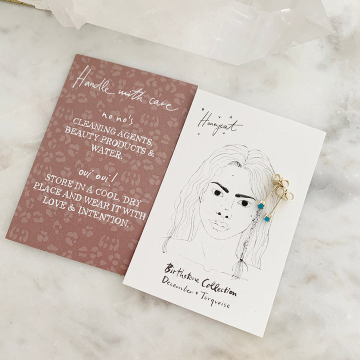 Tiny Birthstone Studs