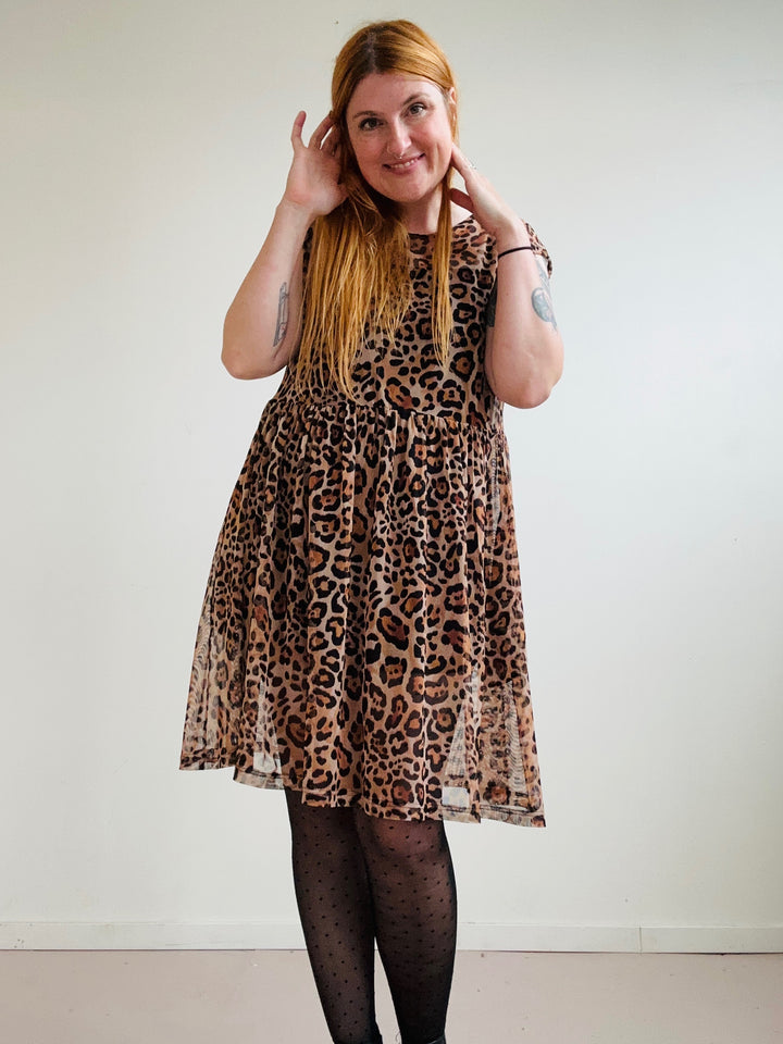 Florence Dress in Leopard Powermesh
