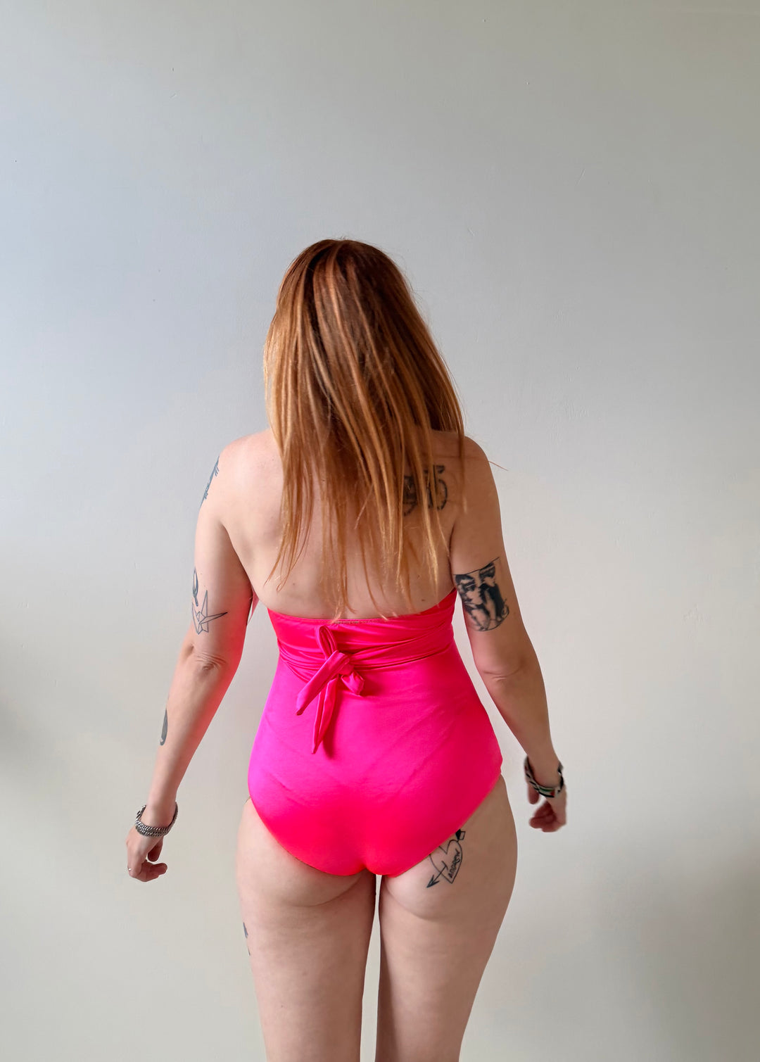 Selka Swimsuit in Neon Pink Tetra