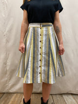 Bae Skirt in Linen Stripe