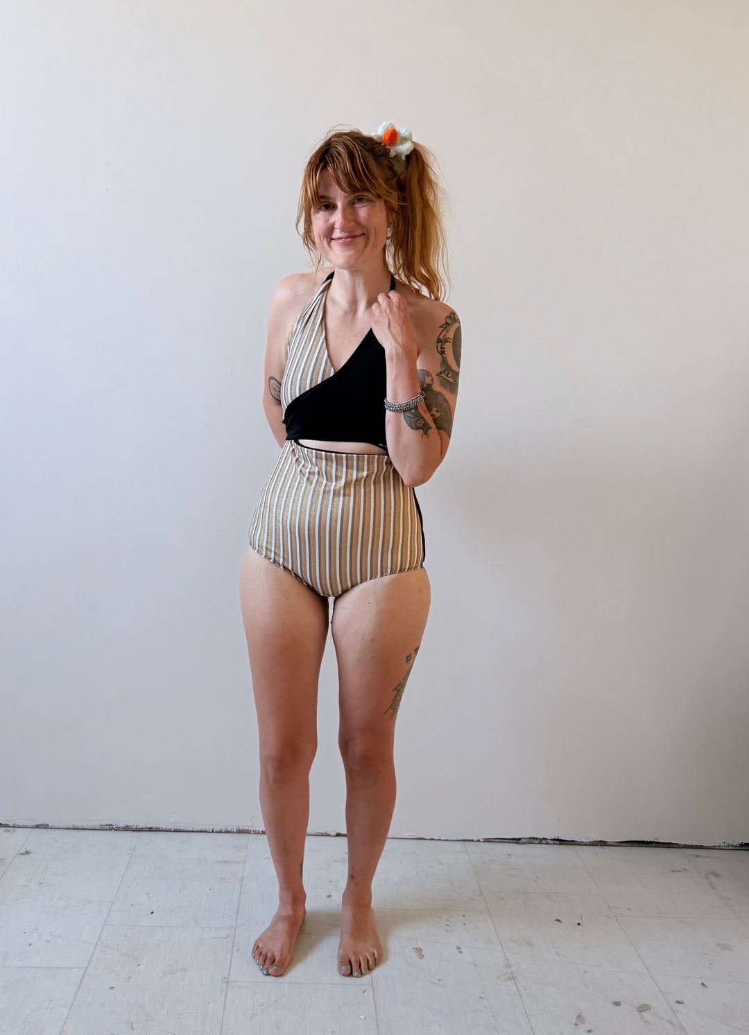Selka Swimsuit in Studio54 Sparkle Stripe
