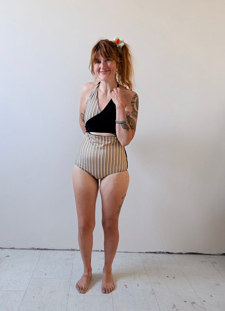 Selka Swimsuit in Studio54 Sparkle Stripe