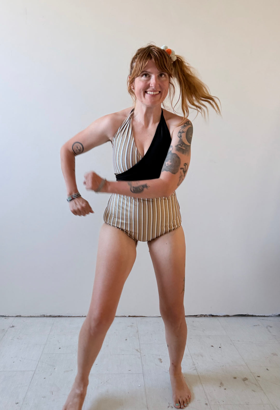 Selka Swimsuit in Studio54 Sparkle Stripe