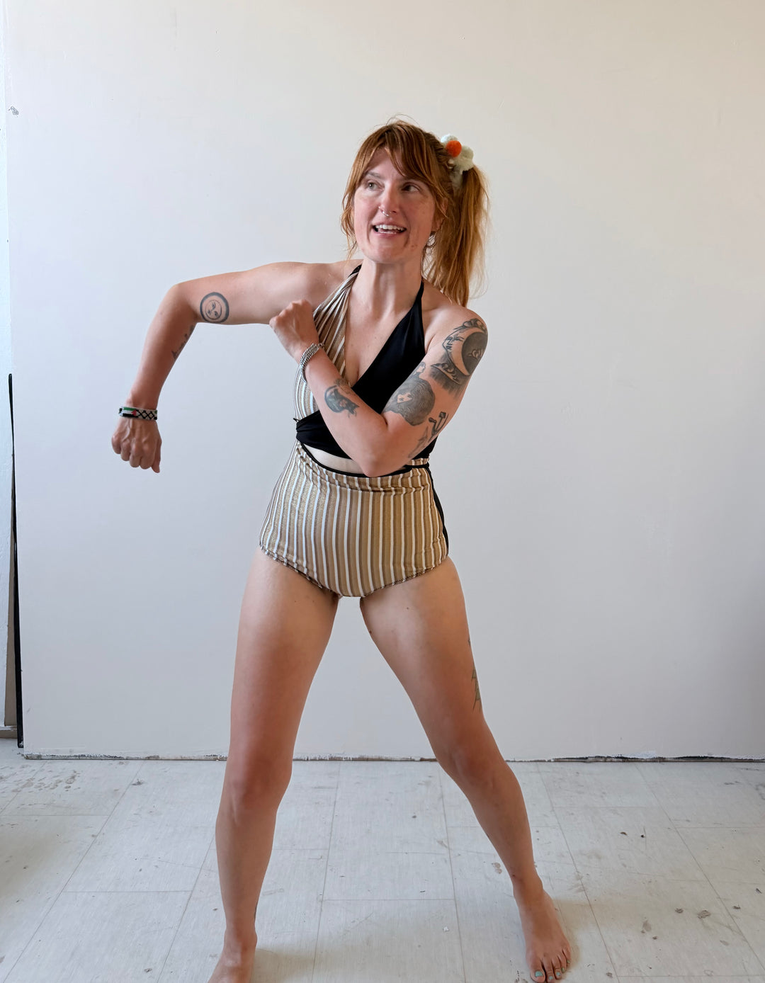 Selka Swimsuit in Studio54 Sparkle Stripe