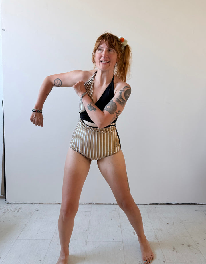 Selka Swimsuit in Studio54 Sparkle Stripe