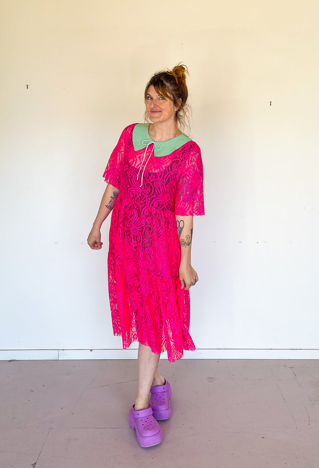 Elise Dress in Pomegranate