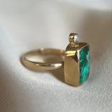 Malachite & Diamond Ring