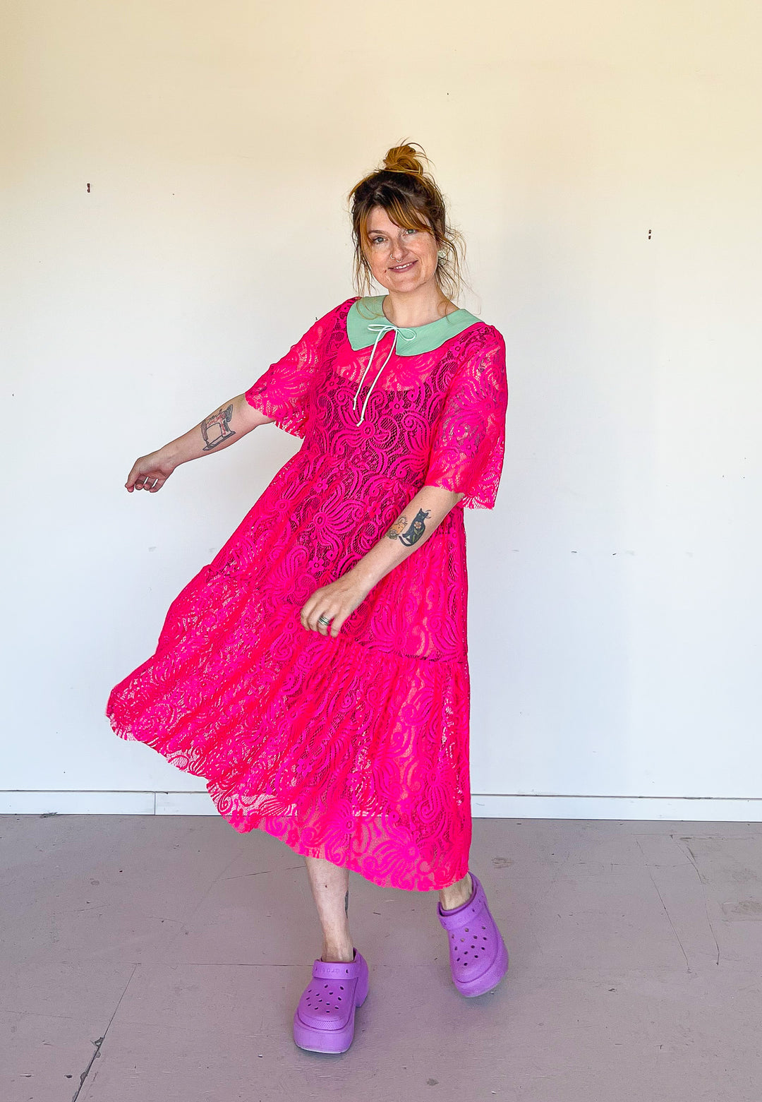 Elise Dress in Pomegranate